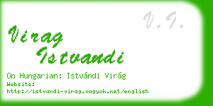 virag istvandi business card